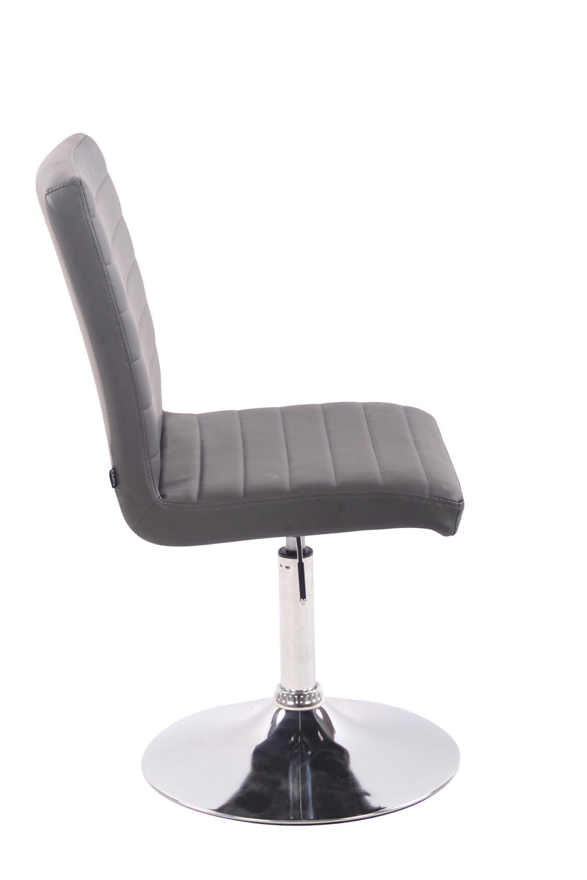 ESSZIMMERSTUHL Evon, Kunstleder grau - Edelstahlfarben/Grau, Textil/Metall (44/97/60cm) - TPFLiving