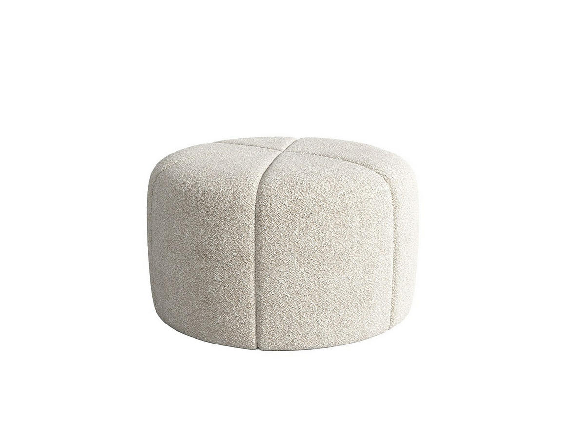 SITZHOCKER - 1 Person - Stoff - Cremefarben - ZOFIRA - Creme, Textil (60/35.5/60cm) - Vente-Unique