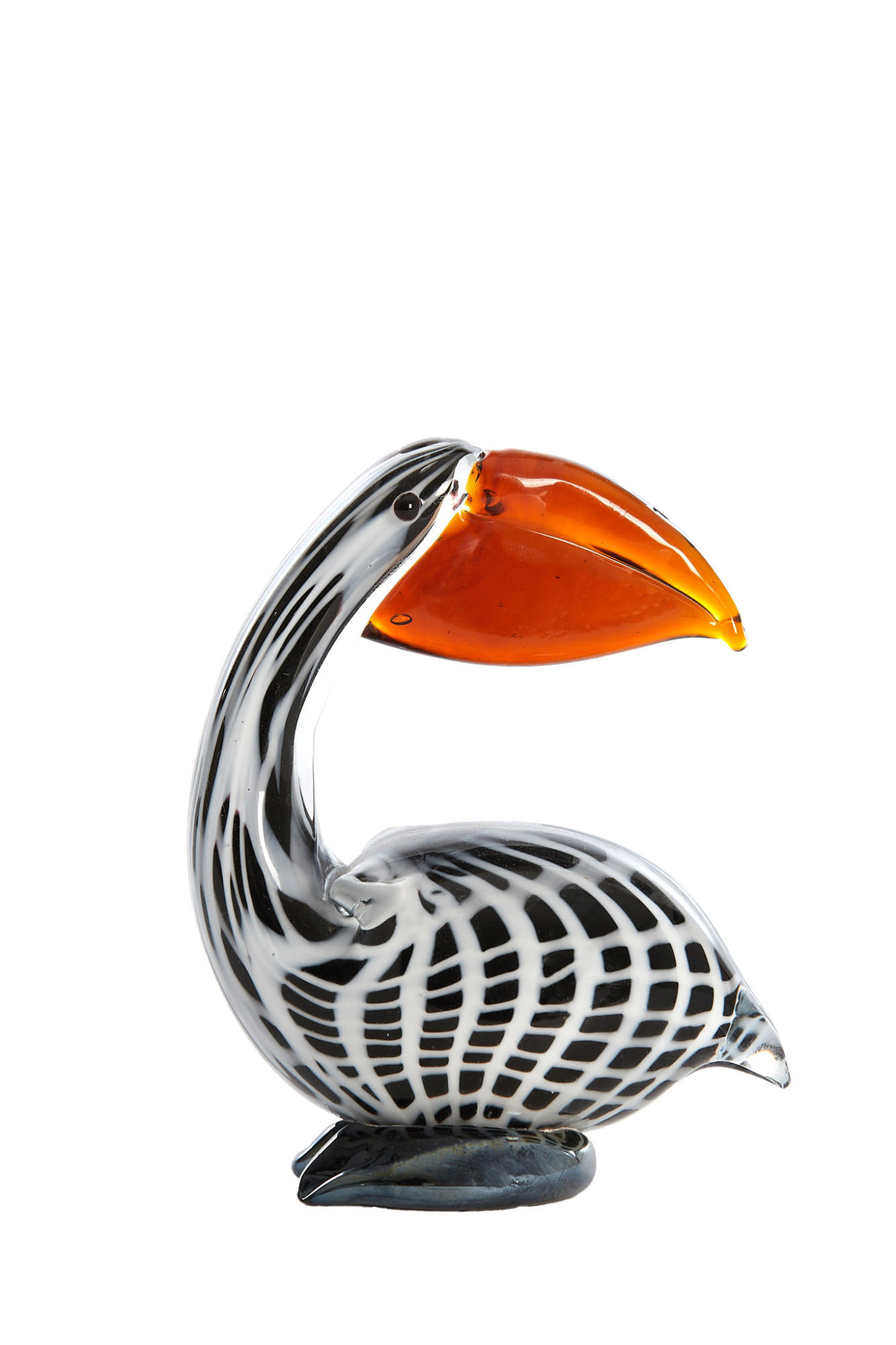 ORNAMENT Pelikan Schwarz 13/7/16,5 cm - Schwarz, Glas (7/16.5/13cm) - Light & Living