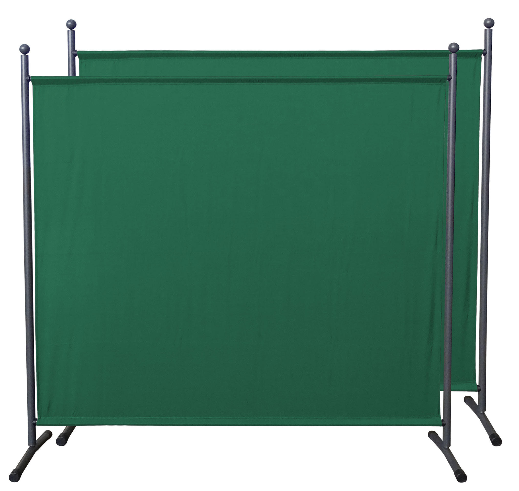 PARAVENT 2 Stück 1-tlg. 180x178 cm Grün - Grün, Metall (178/180cm) - QUICK STAR