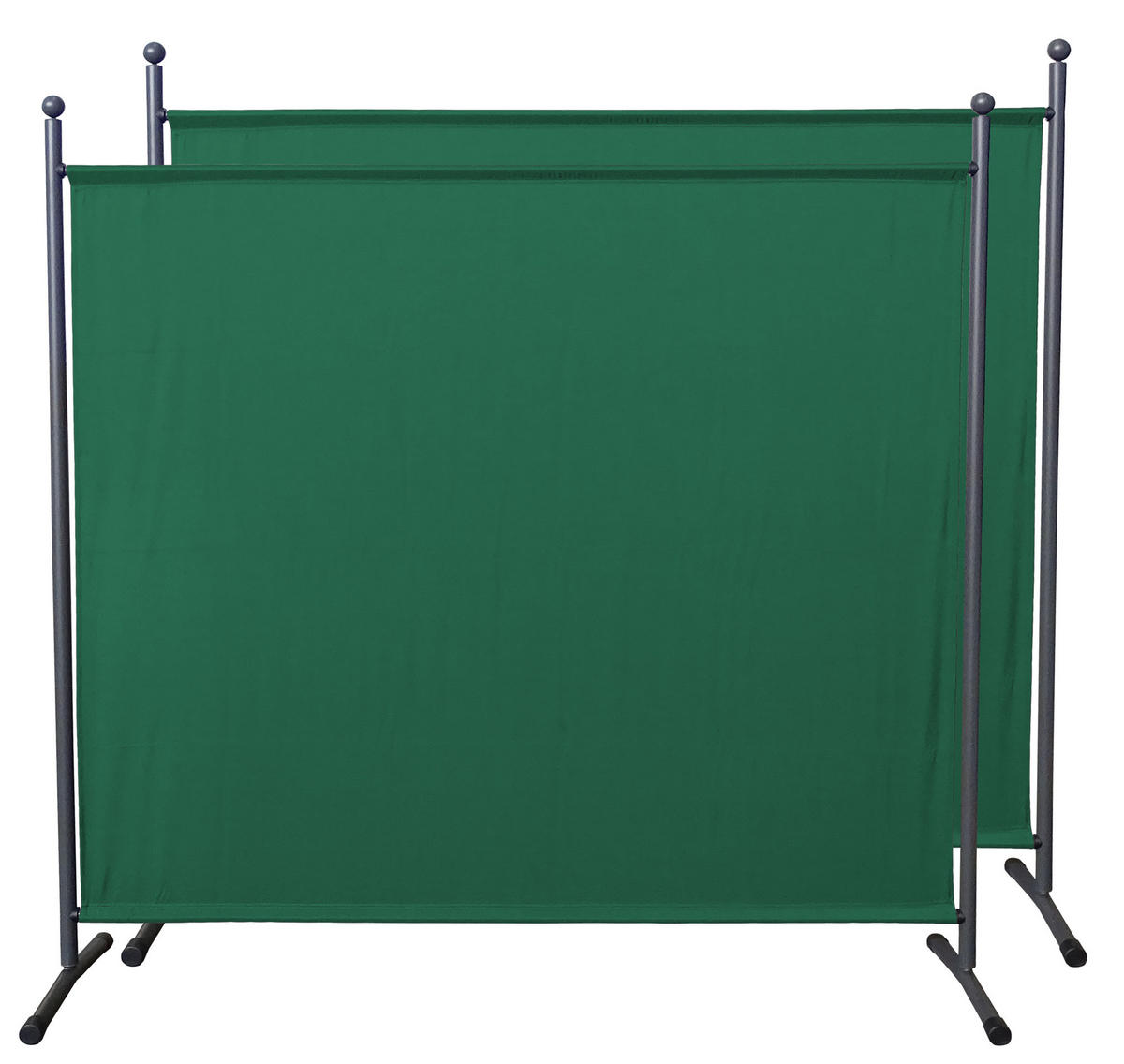 PARAVENT 2 Stück 1-tlg. 180x178 cm Grün - Grün, Metall (178/180cm) - QUICK STAR