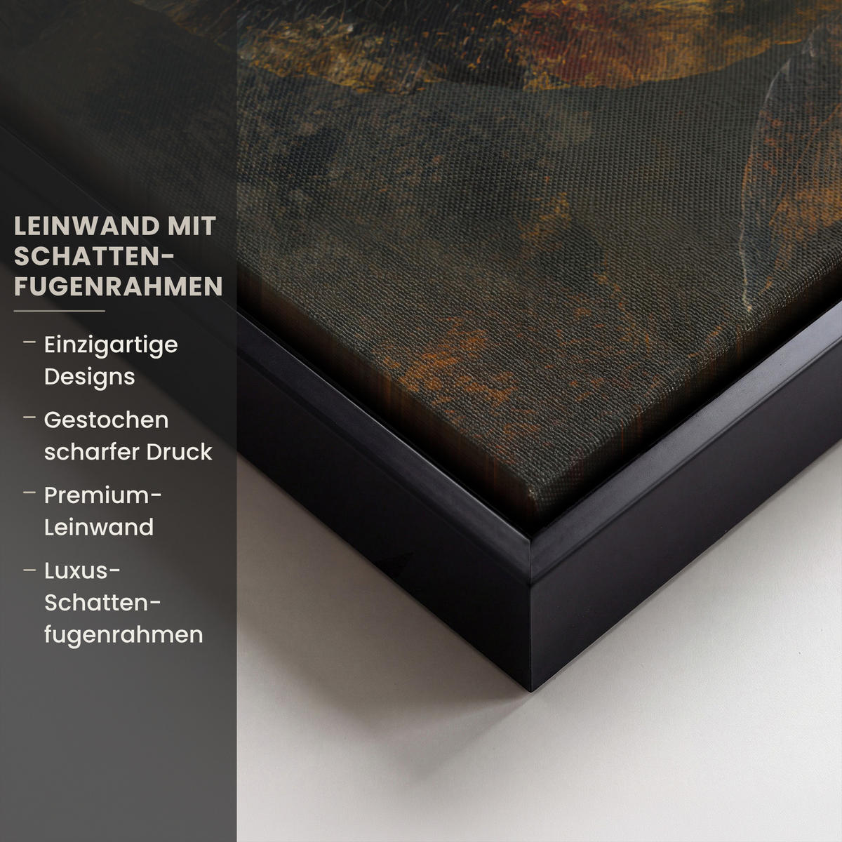 LEINWAND Bilder mit Rahmen - Golden Leaf Komposition - Botanical Luxury - 60x80 - Goldfarben, Textil (60/80cm) - MuchoWow