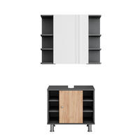 KOUPELNOVÝ NÁBYTEK Fynn Antracit/zlatý dub - medově dubová/antracitová, kompozitní dřevo (60/54/32cm) - Vicco