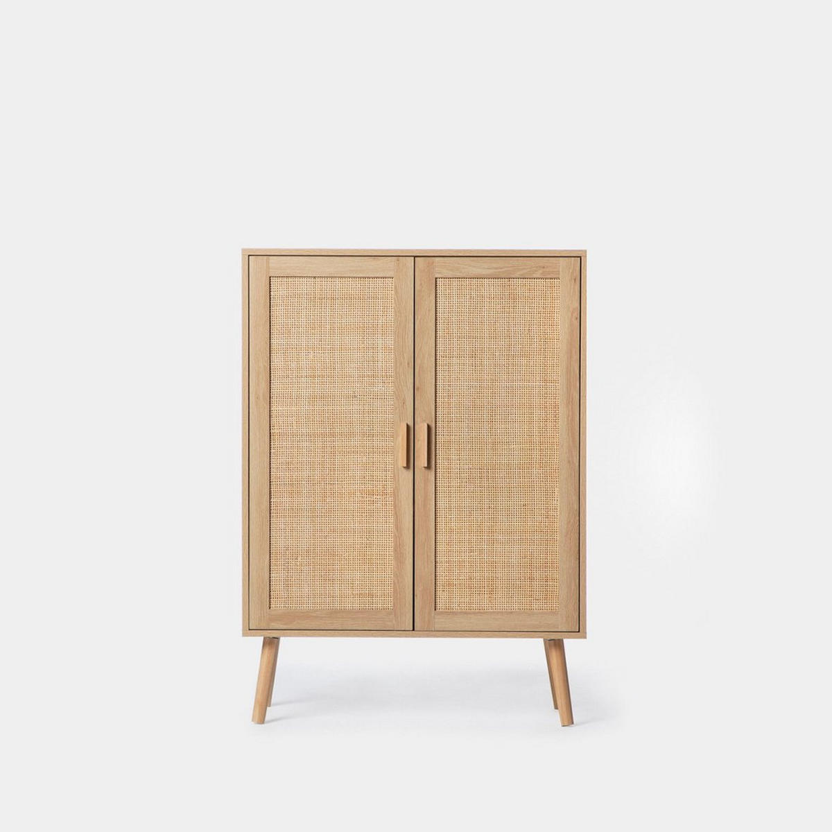VITRINENSCHRANK DOPPELTER Tahiti Natürlich 80 cm x 110 cm - Naturfarben, Holzwerkstoff (80/110/34cm) - Klast Home