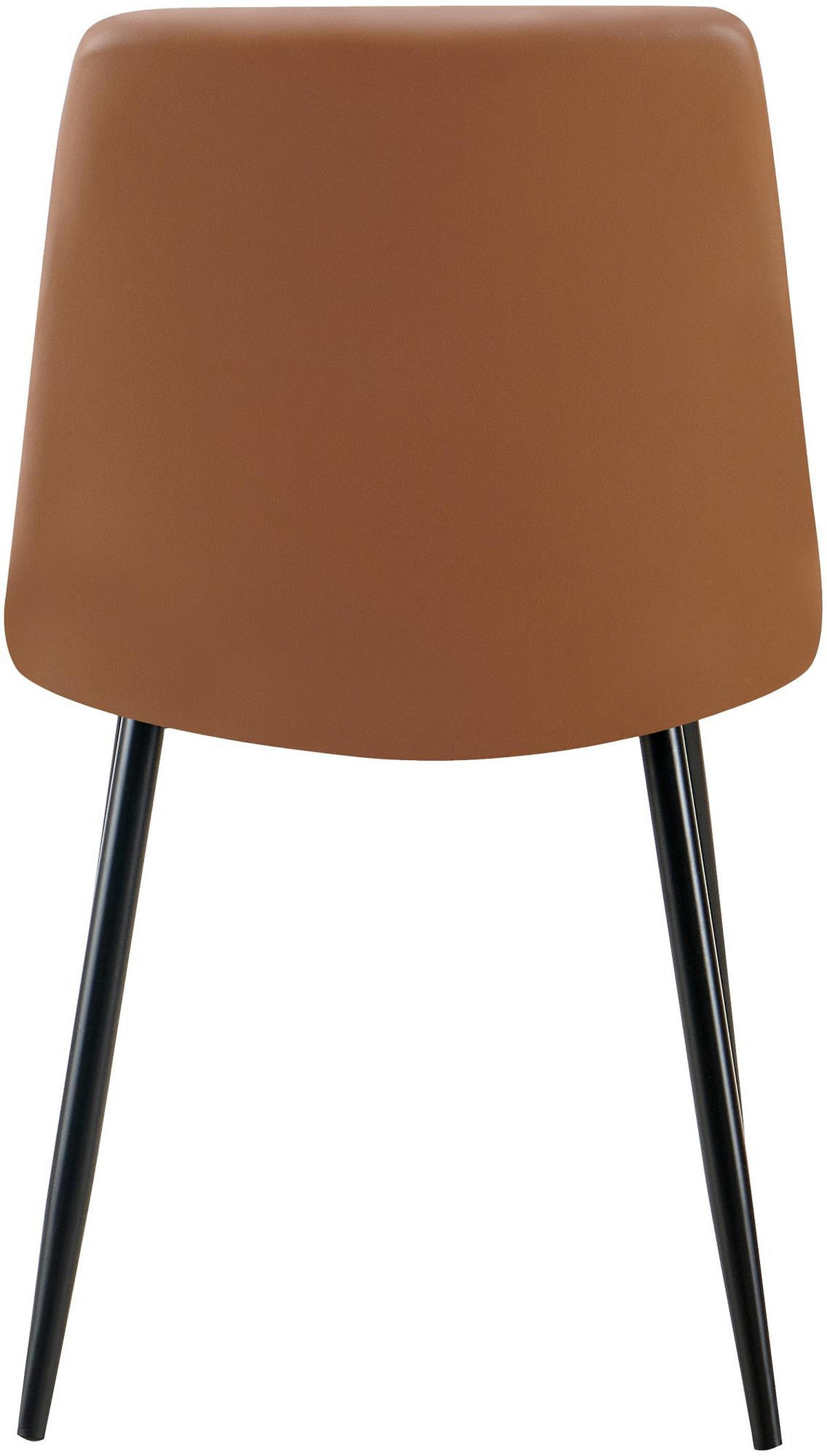 STUHL Lederlook Dunkelbraun - Dunkelbraun/Schwarz, Textil/Metall (45/84/55cm) - CLP
