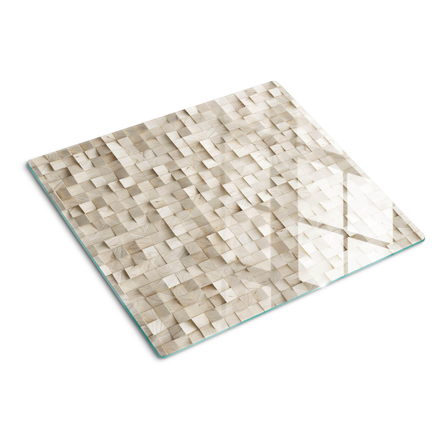 Tulup Glasplatte Beige 60x0.4x52 cm