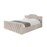 POLSTERBETT mit Bettkasten, Fußteil und Lattenrost, Boxbett ohne Matratze - FALIO-Z-V1 180x200 Beige - Beige, Holzwerkstoff/Textil (180/200cm) - ALTDECOR