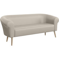 SOFA Emilia (3-Sitzer) - Beige/Buchefarben, Holzwerkstoff/Buchenholz (176/70/57cm) - Meblini