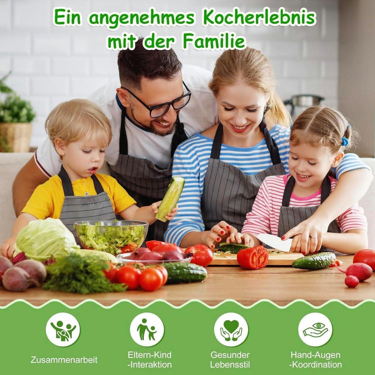 KINDERMESSER 8-teiliges Set BPA-frei ab 2 Jahren - Multicolor, Kunststoff
