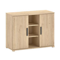 KOMMODE Keelia Eiche Melamin Türen Regal Stauraum - Eichefarben, Kunststoff (116/89/48cm) - 58aufmkessel