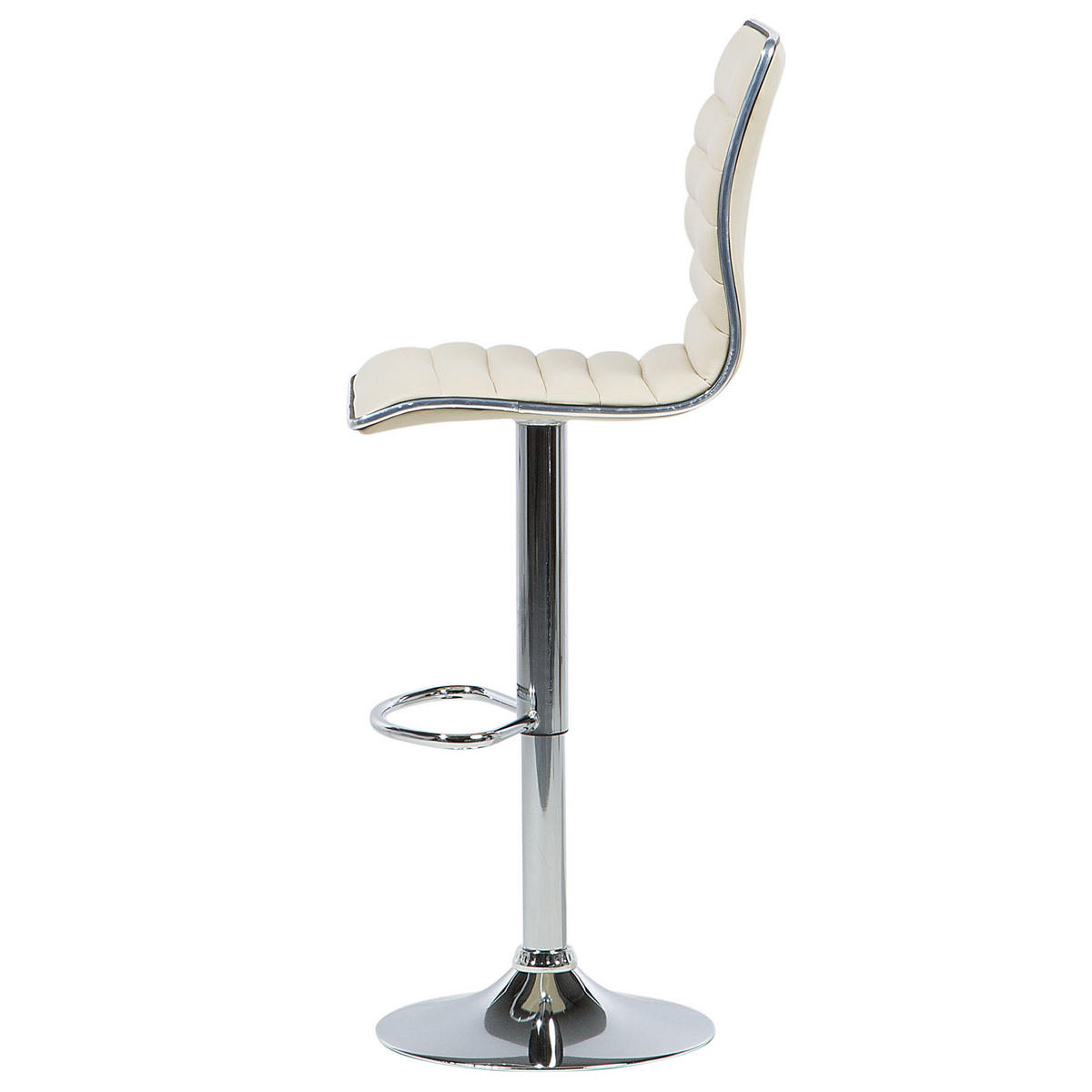 BARHOCKER 2er-Set Kunstleder Beige Lucerne - Beige, Textil/Metall (40/116/39cm) - Beliani