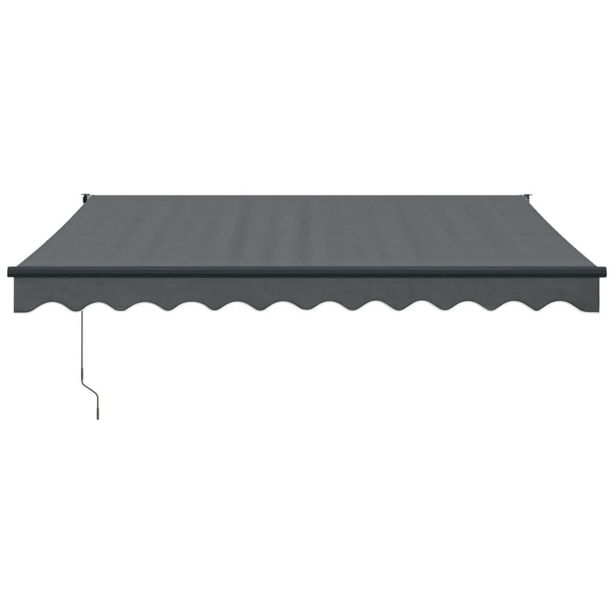 MARKISE Einziehbar Anthrazit 3,5x2,5 m Stoff und Aluminium - Anthrazit, Textil (350/250/350cm) - furnicato