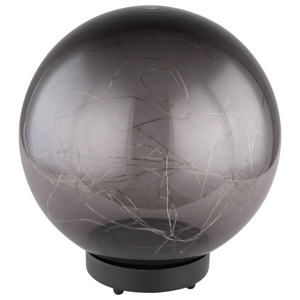 LED AUSSENLEUCHTE Solarlampe Grau Rauchoptik - Grau, Kunststoff (20/20/30cm) - Globo Lighting