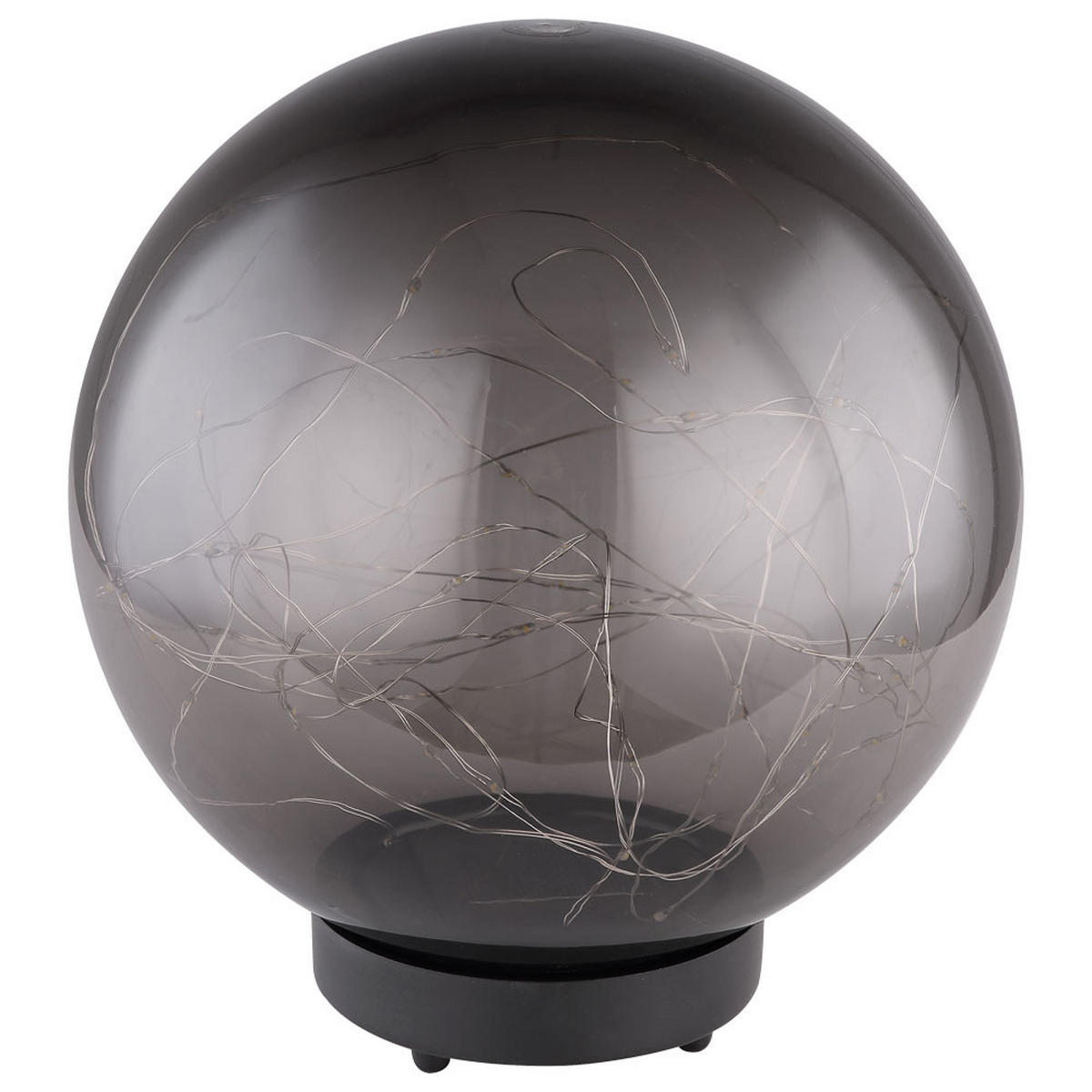 LED AUSSENLEUCHTE Solarlampe Grau Rauchoptik - Grau, Kunststoff (20/20/30cm) - Globo Lighting