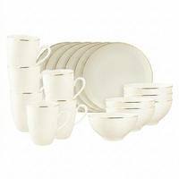 FRÜHSTÜCKSSERVICE Savona Goldlinie creme 18er Set - Creme, Keramik (2/2/2cm) - Seltmann Weiden