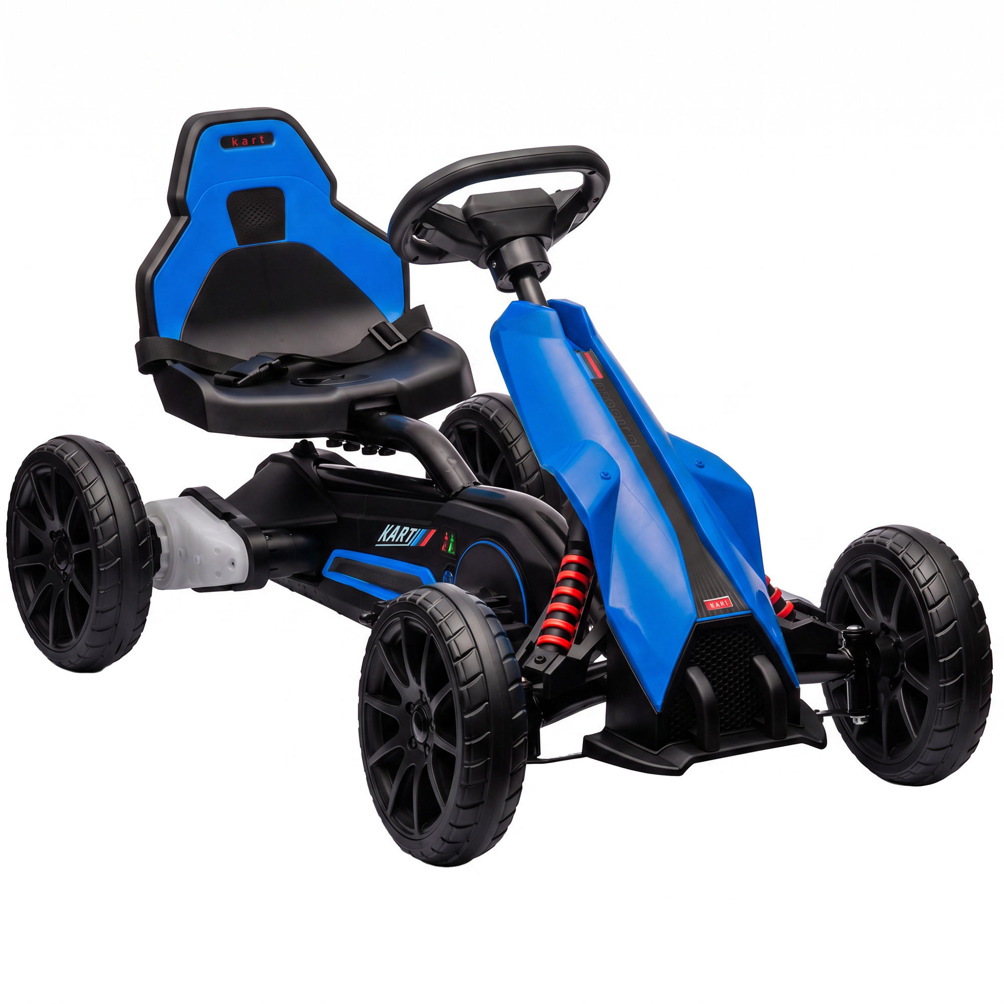 KINDER-ELEKTRO-GOKART Kunststoff Metall Blau - Blau, Kunststoff (100/58/58.5cm) - HOMCOM