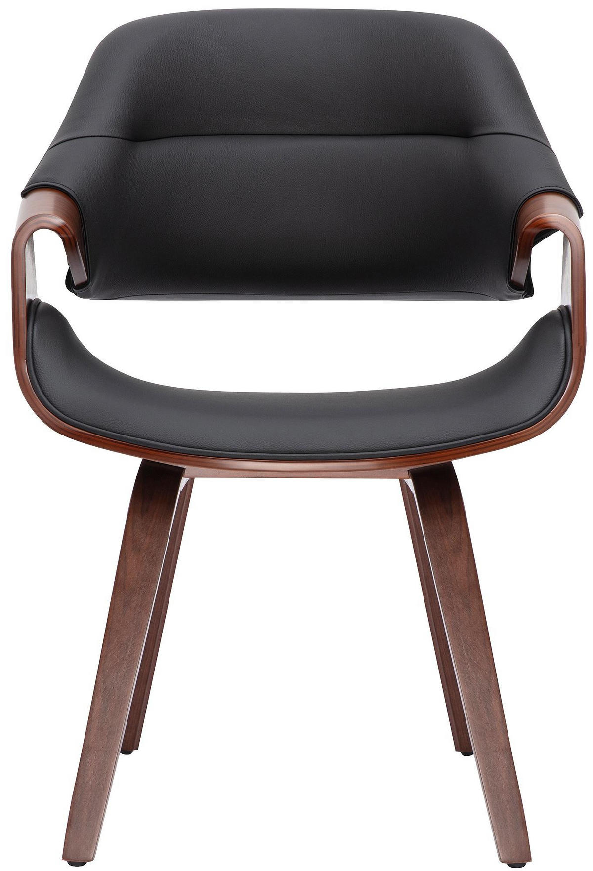 ESSZIMMERSTUHL Maira 87x62x60 cm walnuss/schwarz - Nussbaumfarben, Holz (62/87/60cm) - furnicato