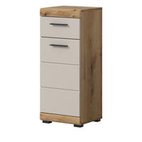 BADKOMMODE Sand Kashmir, Evoke Eiche, Badschrank 37 x 88 cm Shawn - Kastanienfarben/Kaschmir, Holzwerkstoff/Kunststoff (37/88/31cm) - Inn.Furn