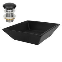 WASCHBECKEN - Schwarz, Keramik (41/12/41cm) - ML-DESIGN