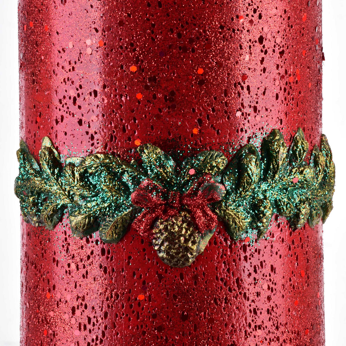 KERZE Wianek Rot 12/12/36 cm Naturmaterial - Rot, Naturmaterialien (36cm) - Mondex