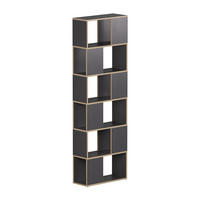 RAUMTEILER Eneos Anthrazit/Eiche 60 x 186 cm - Eichefarben/Anthrazit, Holzwerkstoff (60/186/24cm) - Vicco