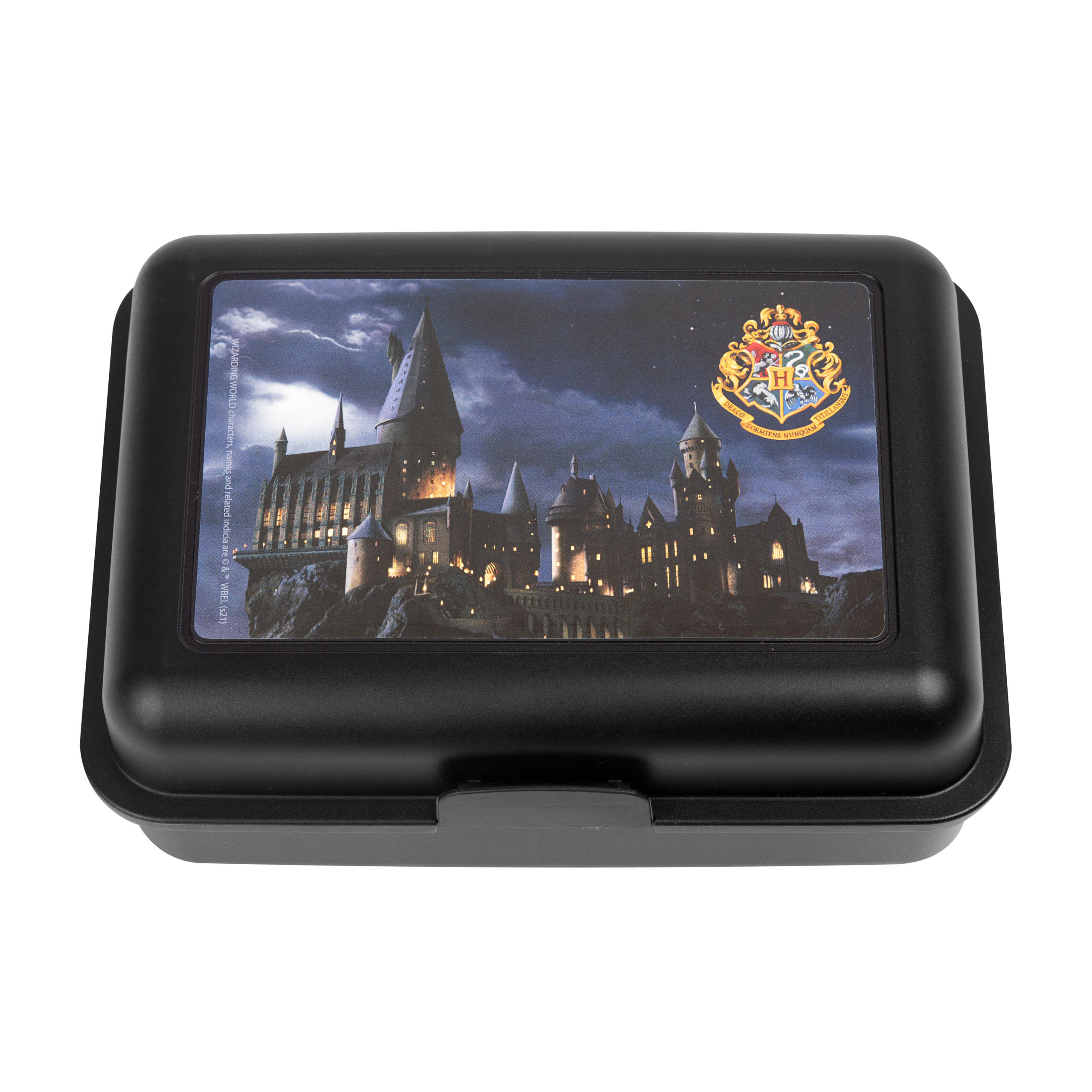 BROTDOSE Harry Potter Hogwarts Schwarz 17,5 x 12,8 x 6,9 cm - Schwarz, Kunststoff (17.5/6.9/12.8cm) - United Labels