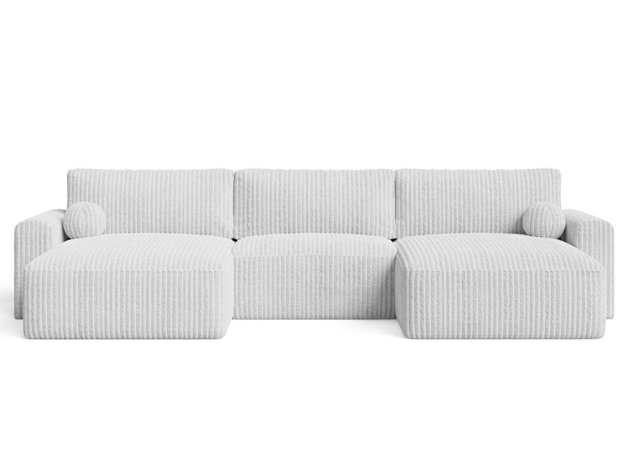 ECKSOFA U Aurora Grau - Grau, Holz/Textil (369/145cm) - Graingold