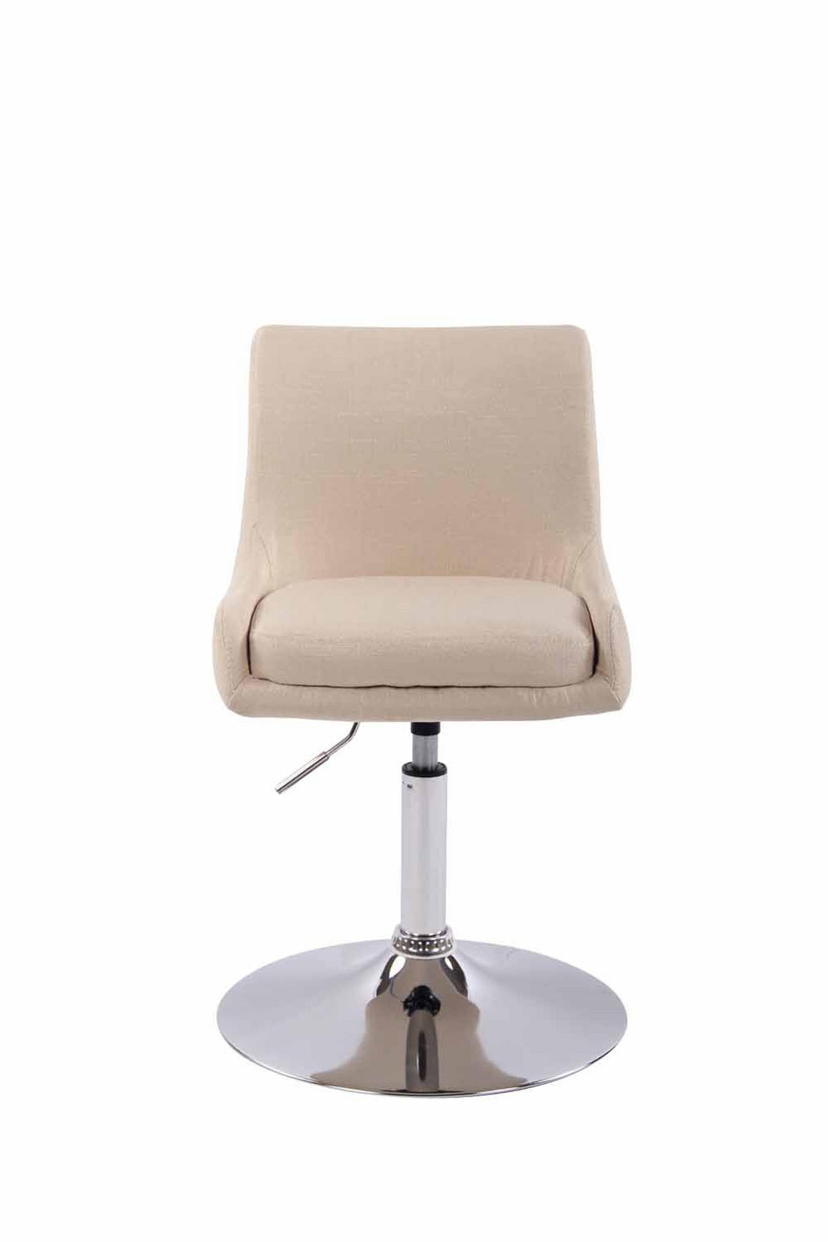DREHSTUHL Stoff creme - Chromfarben/Creme, Textil/Metall (43/71/50cm) - CLP