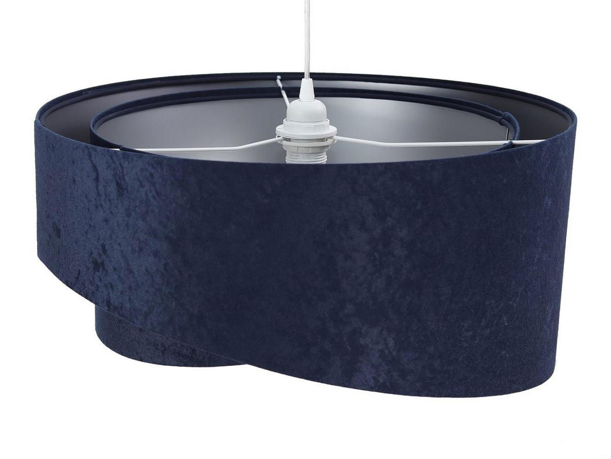 HÄNGELEUCHTE Blau 50/23 cm - Silberfarben, Kunststoff (50/1.3/23cm) - ONZENO