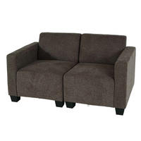 2-SITZER SOFA COUCH MODULAR Braun - Braun, Textil (136/76/72cm) - MCW