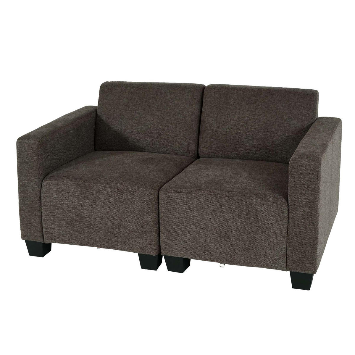 2-SITZER SOFA COUCH MODULAR Braun - Braun, Textil (136/76/72cm) - MCW