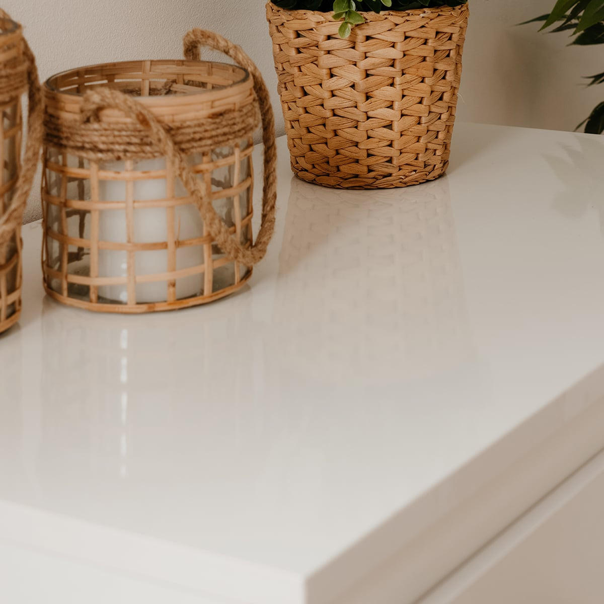 HOHE Kommode mit 6 Schubladen L80 x H131cm - Pretoria - Weiß, Holzwerkstoff (40/131.5/80cm) - Calicosy