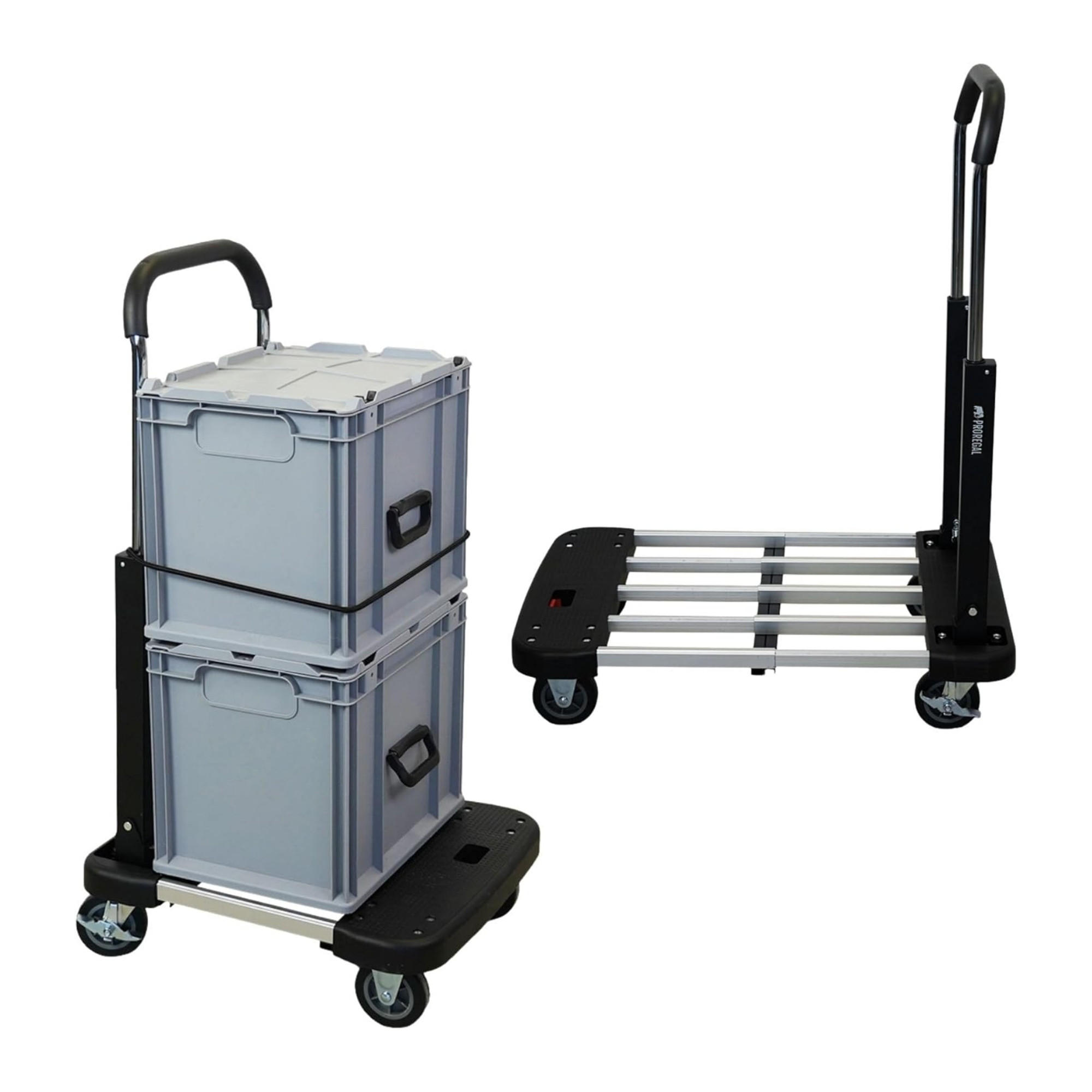 TRANSPORTWAGEN Taurus klappbar 150 97x46x76cm Traglast 150kg - Silberfarben, Metall (76/46/97cm) - PROREGAL