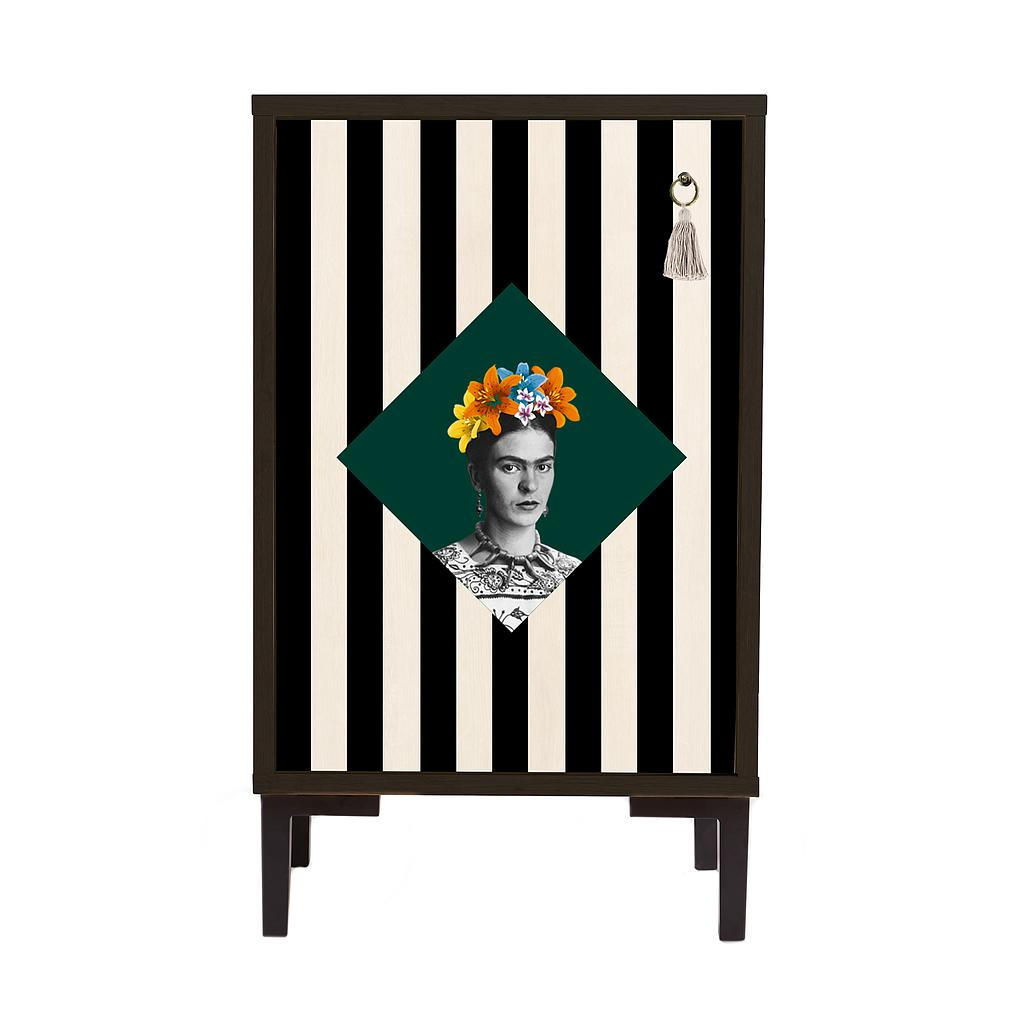 NACHTTISCH aus MDF mit FRIDA - Schwarz/Weiß, Holzwerkstoff (30/65/40cm) - RNT By Really Nice Things