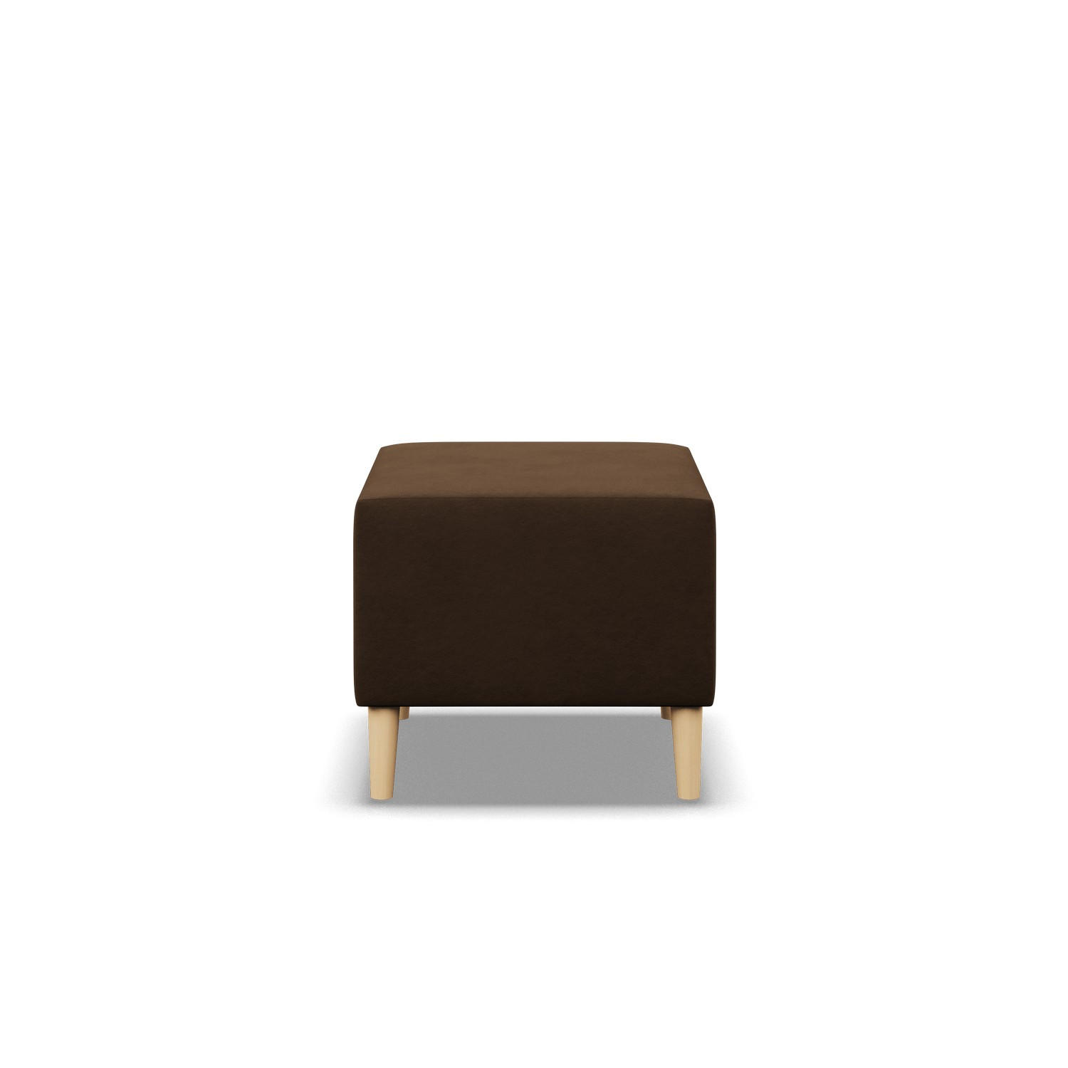SITZPOUF 50 X 50 BLANK, Braun - Braun, Textil (51/40/51cm)