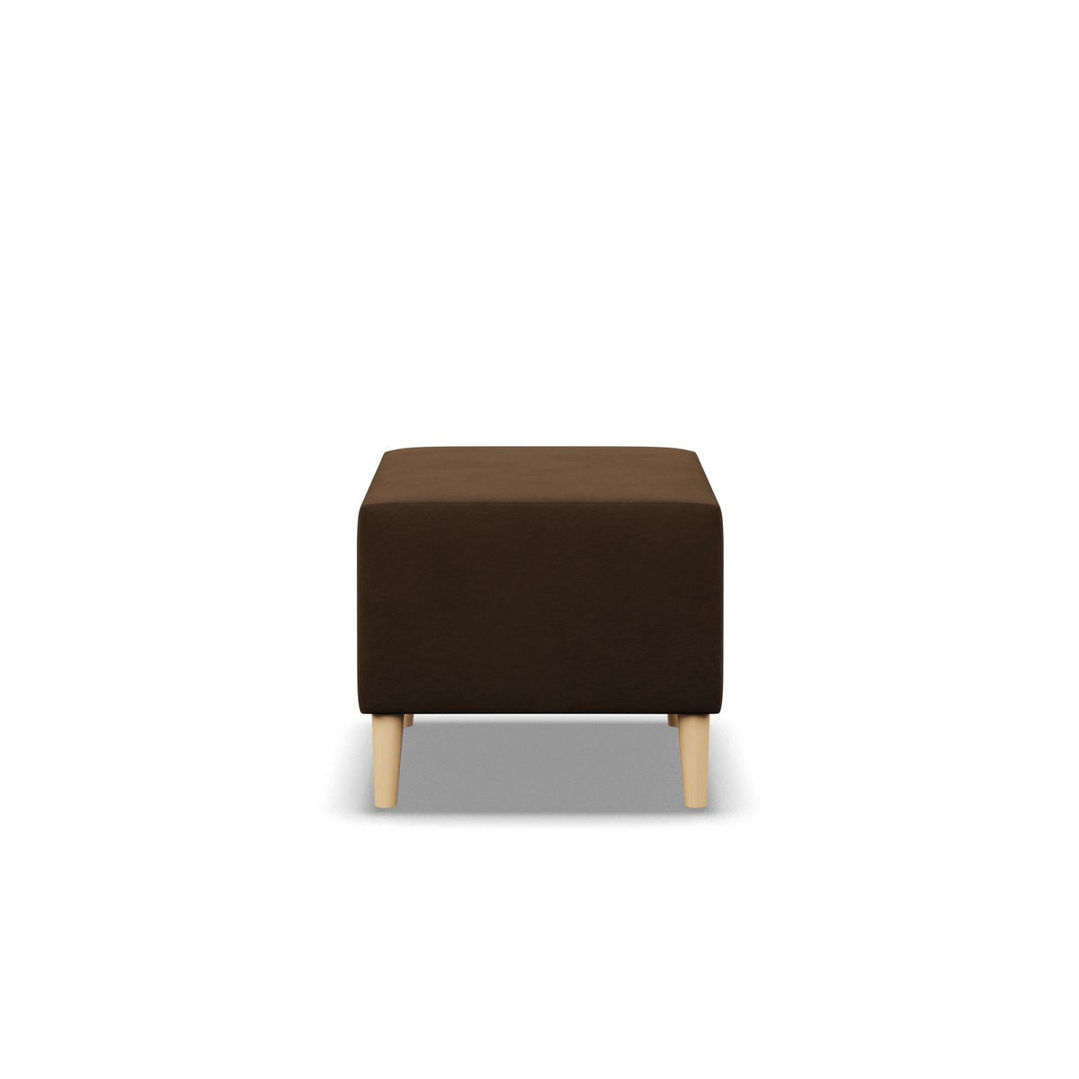 SITZPOUF 50 X 50 BLANK, Braun - Braun, Textil (51/40/51cm)
