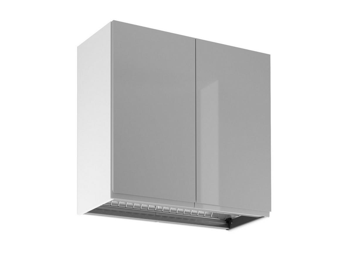 KÜCHENZEILE 360 cm - Aspen KA10-M360 - in Grau/Hochglanz - Grau, Holz (360/212/58cm)