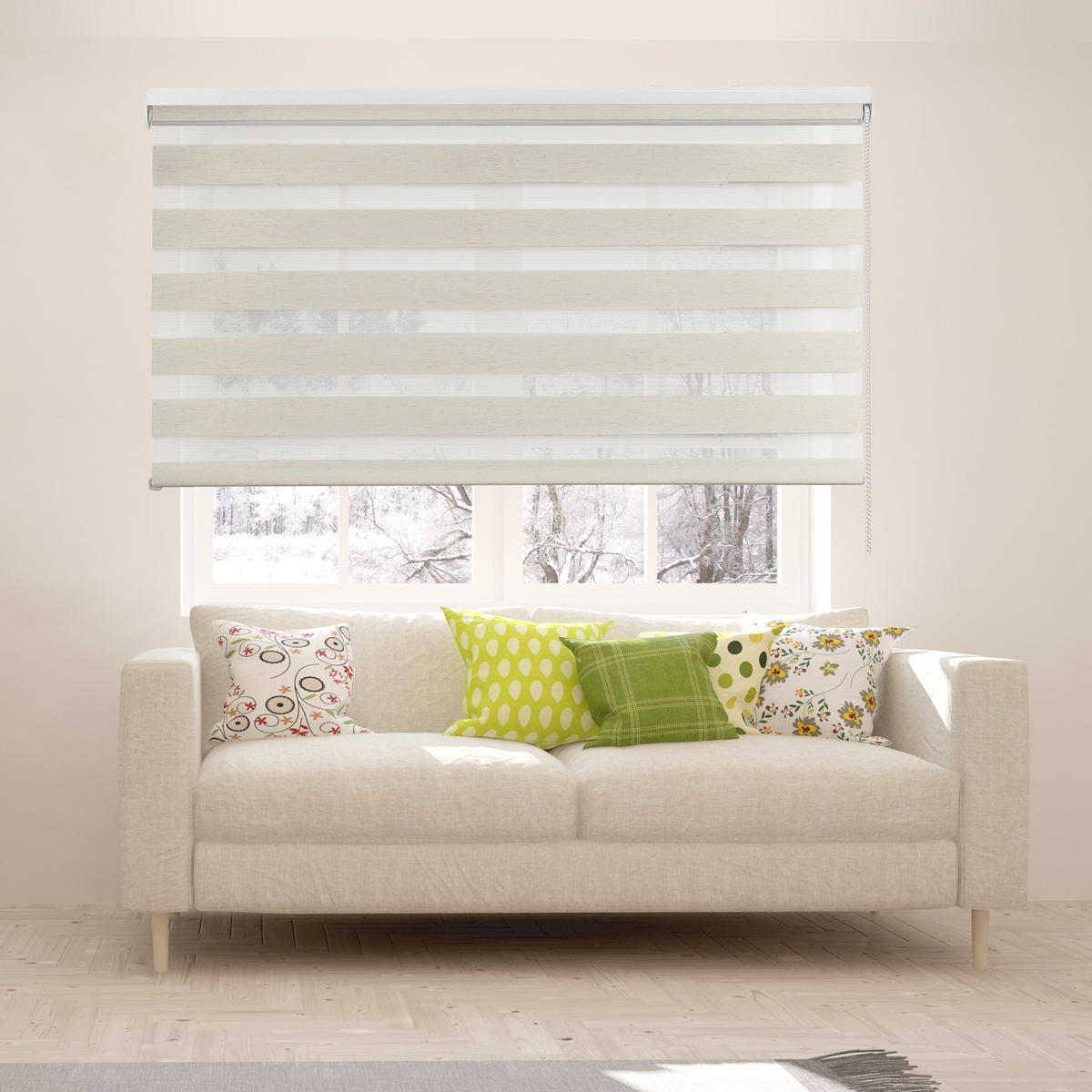 DOPPELROLLO Beige 180x180 cm - Beige, Kunststoff (180/180cm) - STORESDECO