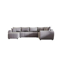 WOHNLANDSCHAFT MOLISA U PLUS Itaka 50 Rechts mit Schlaffunktion - Grau, Textil (303/82/208cm) - Bedante