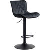 BARHOCKER Lederlook schwarz - Schwarz, Textil/Metall (48/83/54cm) - CLP