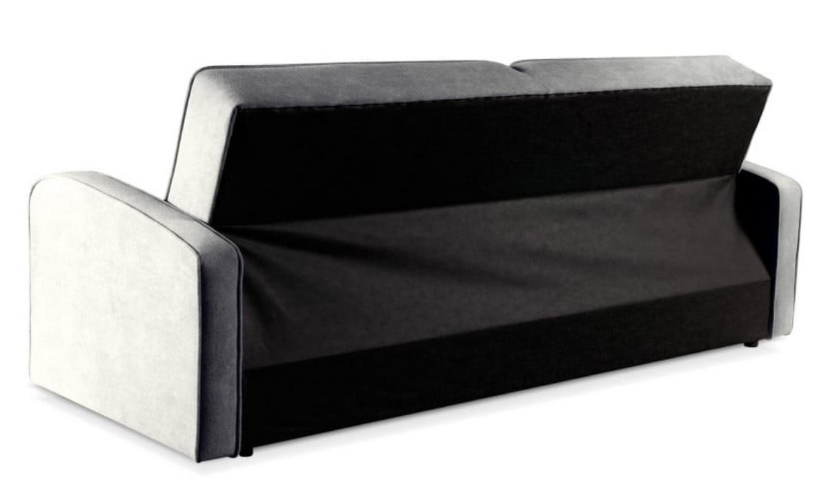 SOFA Grau ARIS Schlafsofa Ausziehbar Mit Schlaffunktion - Grau, Textil (222/90/93cm) - Sepro Meble