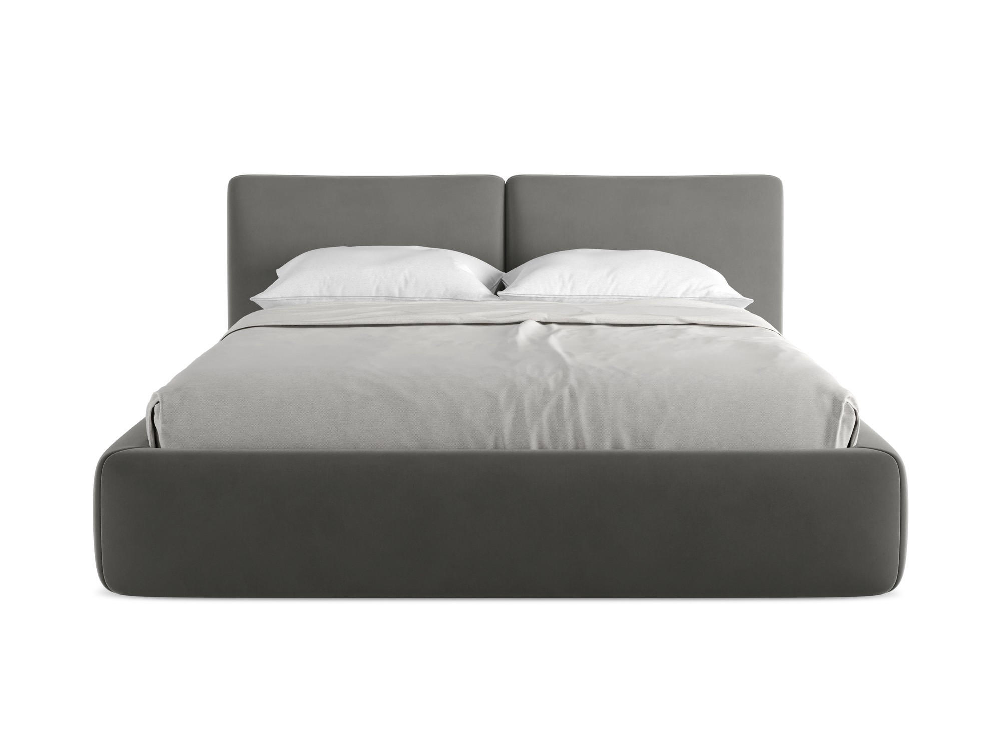 POLSTERBETT mit Bettkasten und Lattenrost 180x228 Grau - Dunkelgrau/Schwarz, Kunststoff/Textil (160/200cm) - Makamii