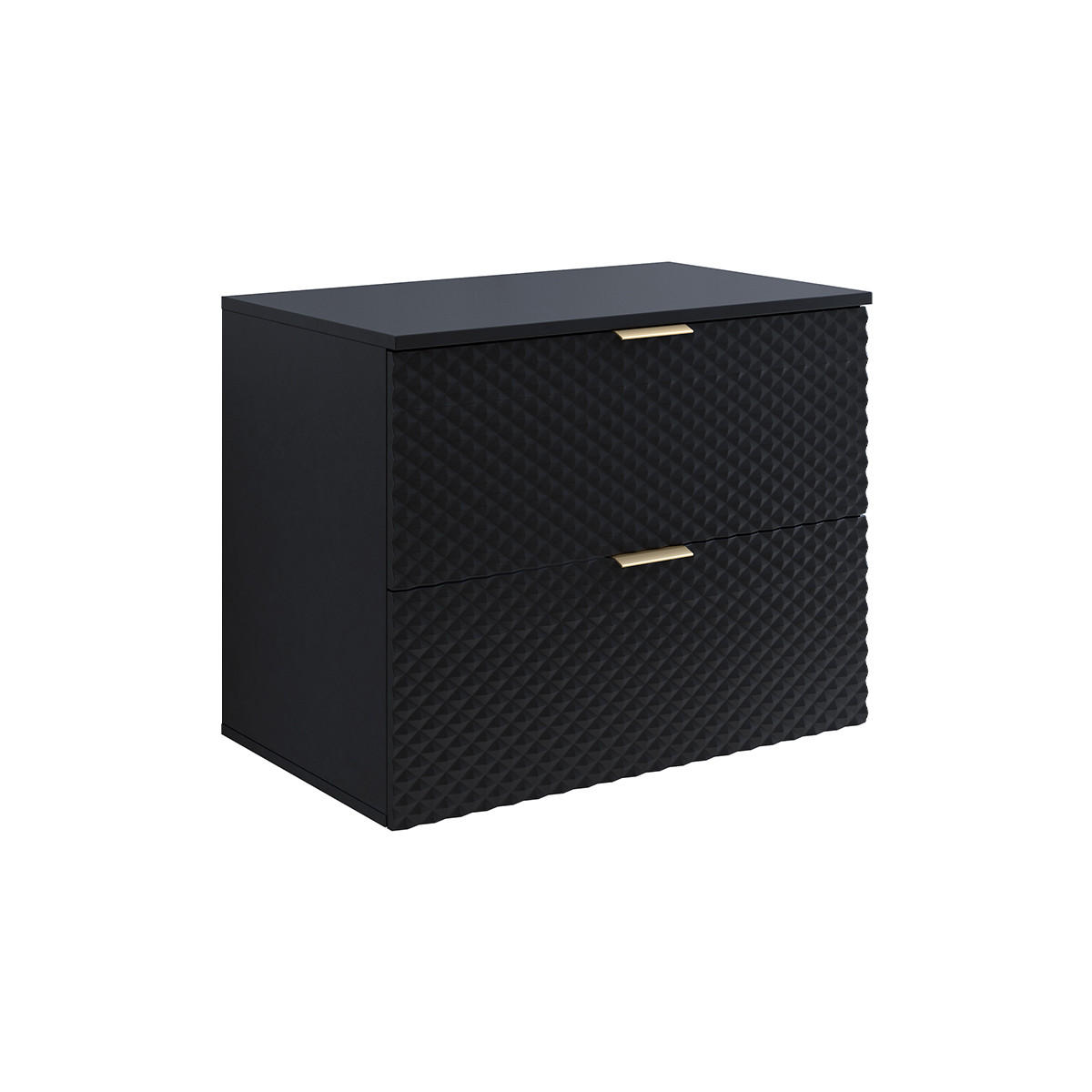 WASCHTISCHUNTERSCHRANK 80.4cm Cléa Schwarz - Schwarz, Holzwerkstoff (80.4/62.6/48.5cm) - Petits-meubles