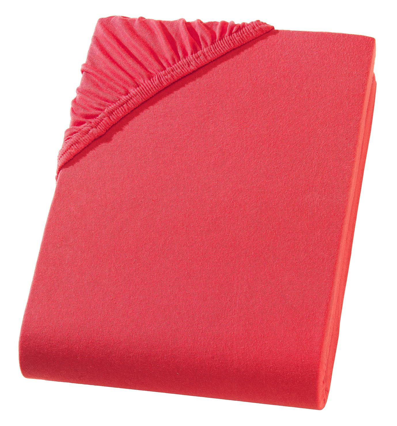 JERSEY-SPANNBETTLAKEN 70x140 cm aus 100% Baumwolle, Baby Bett Bettlaken Rot Uni - Rot, Textil (70/200cm) - Carpe Sonno