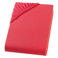 JERSEY-SPANNBETTLAKEN 180x200 cm aus 100% Baumwolle, Bettlaken Rot Uni - Rot, Textil (180/200cm) - Carpe Sonno