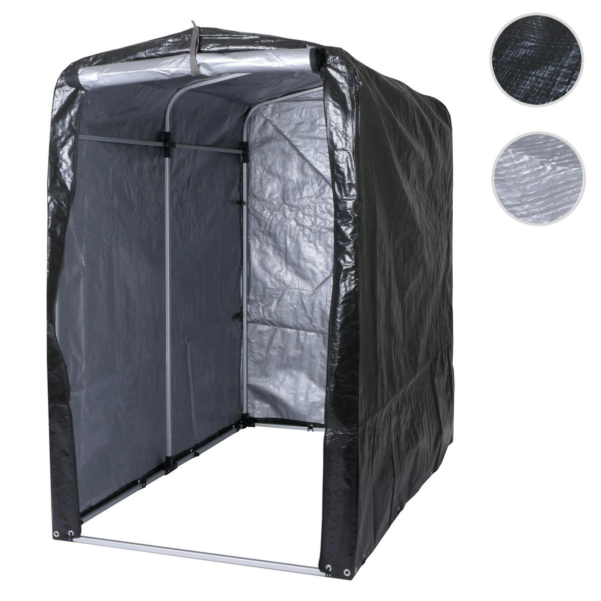 GERÄTEHAUS Anthrazit - Anthrazit, Metall (121/201/201cm) - MCW