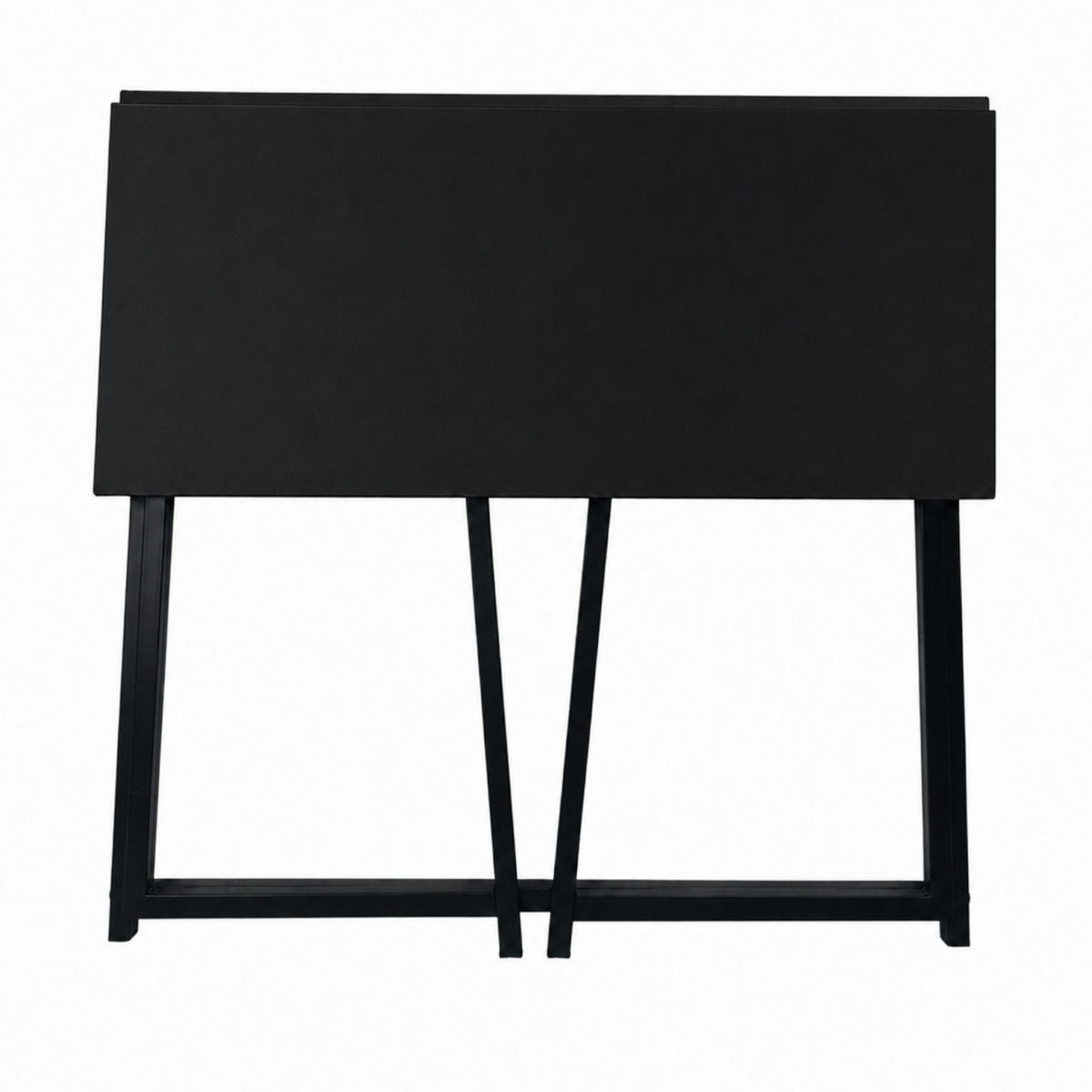 KLAPPSCHREIBTISCH MDF Metall Schwarz 80 x 40 x 74 cm platzsparend - Schwarz, Holzwerkstoff/Metall (40/80/74cm) - Begryf