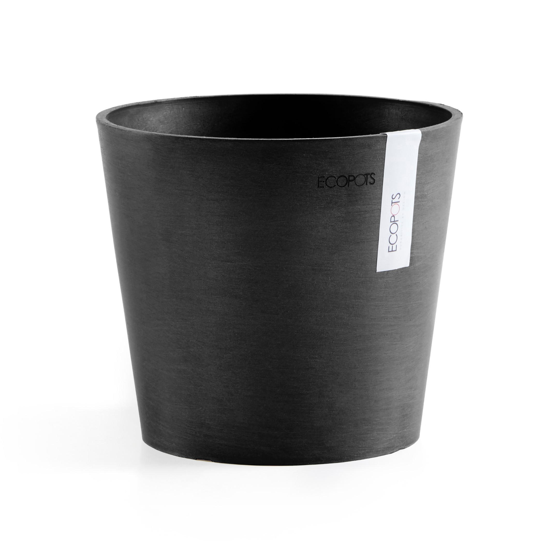 Ecopots Blumentopf Dunkelgrau 14.7 cm