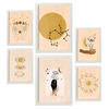 POSTER Set Mit 6 Mystischen Sammlung A3 & A4 Weißer Rahmen - Weiß, Papier (29/3cm) - Nacnic