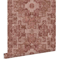 TAPETE orientalisches Kelim-Patchwork 50 x 900 cm - Pink, Papier (50/900cm) - ESTAhome